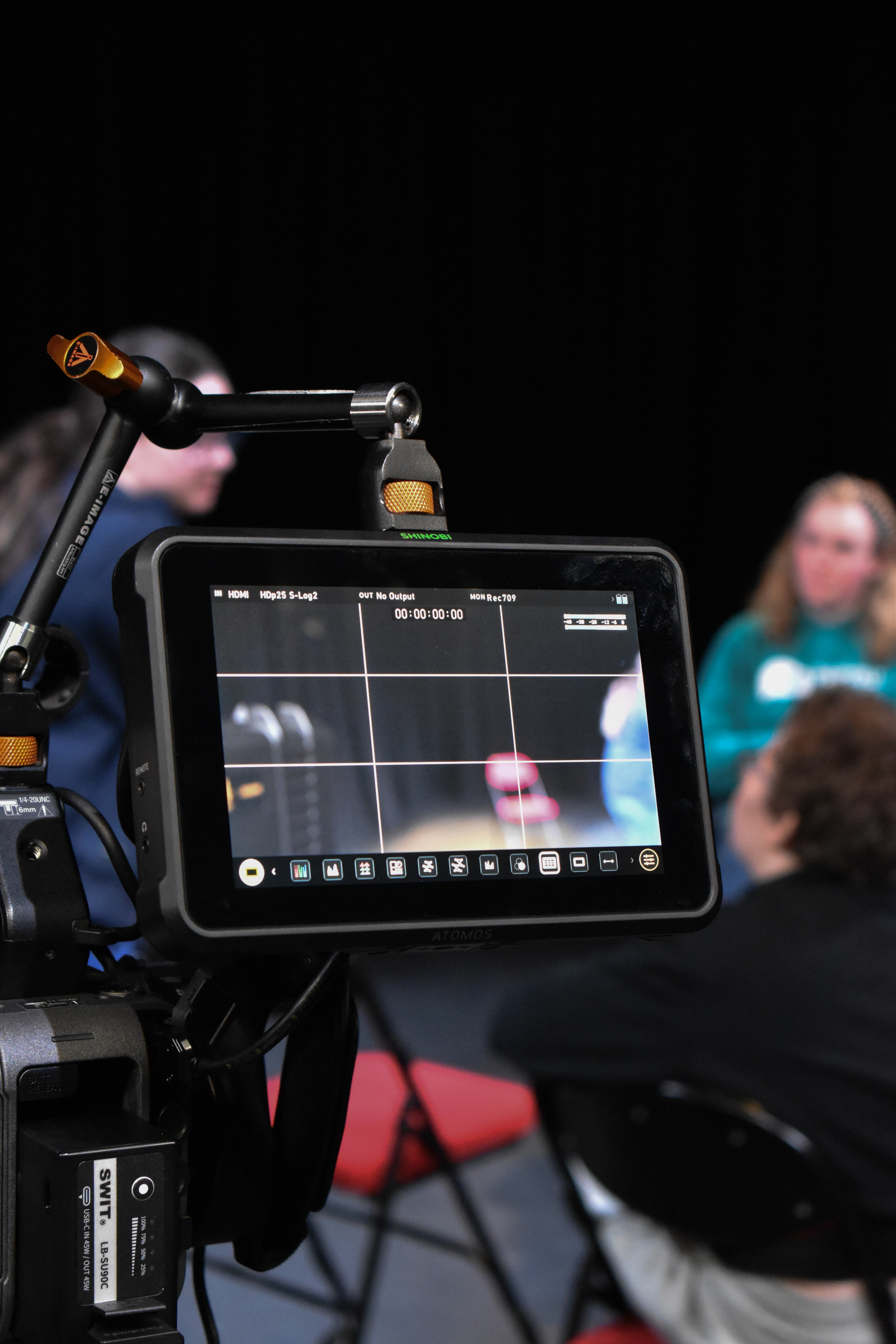 Film monitor on set