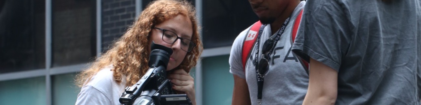 Maria working with a camera