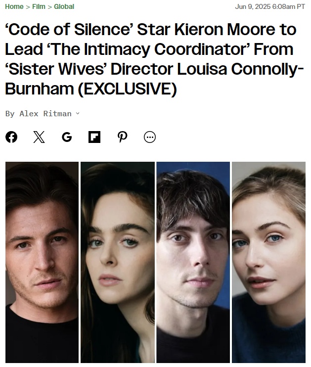 Variety article featuring The Intimacy Coordinator